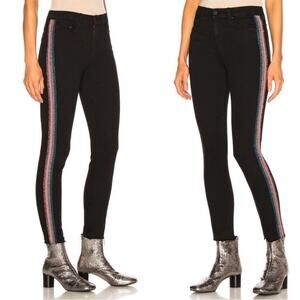 MOTHER The Looker high waist Guilty Glitter Racer Jeans Size 23